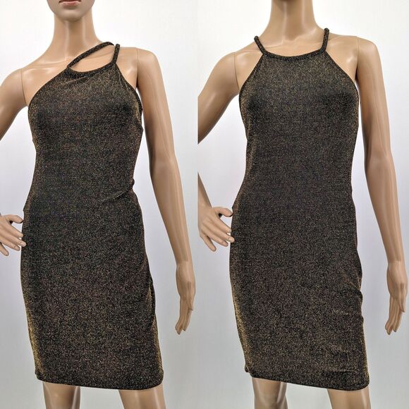 NWT Vintage 2000s y2k Jump Mini Dress Metallic Sparkly JRs Size 7/8 - Picture 1 of 8
